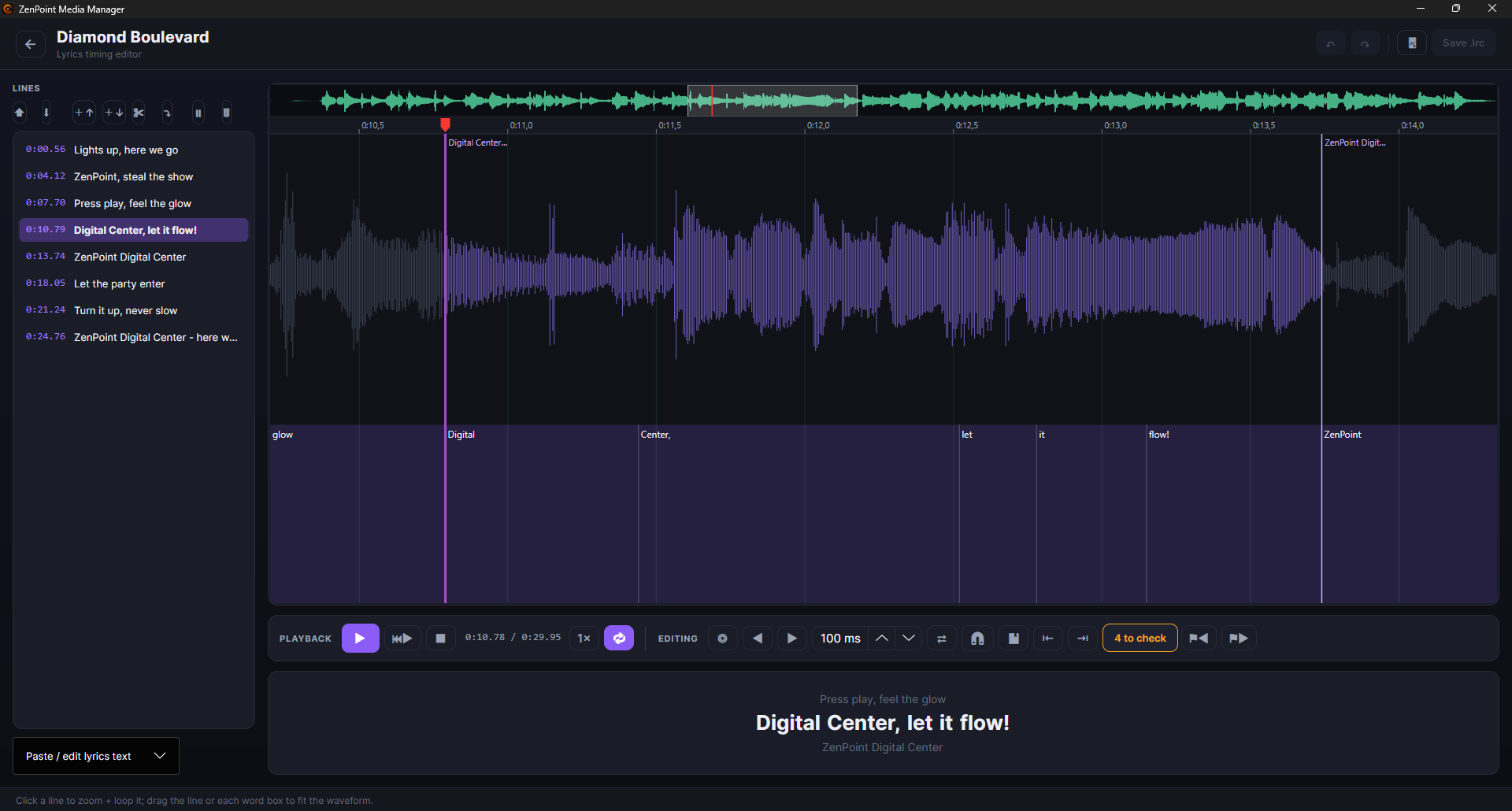 Der Wort-Timing-Editor